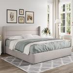 King Size Lift-Up Storage Bed with Headboard