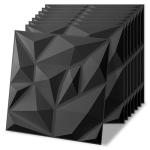 20 Pack 3D Black Wall Panels for Decor