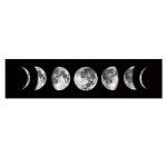 Moon Phase Black and White Canvas Wall Art