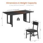 Itaar 5-Piece Extendable Dining Table Set
