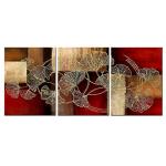 Golden Ginkgo Leaf Canvas Wall Art – Red