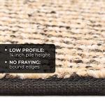 Black Ripple Skid-Resistant Indoor Area Rug - 3 Ft