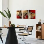 Golden Ginkgo Leaf Canvas Wall Art – Red