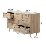 Natural 7-Drawer Tall Chest of Drawers