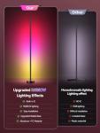 Smart RGBICW LED Corner Floor Lamp with App Control