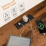 Rustic Brown TV Stand with LED Lights and Storage