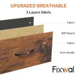 Rustic Brown TV Stand with LED Lights and Storage