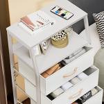 White 5-Drawer Vertical Fabric Dresser