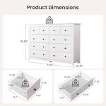 White 10-Drawer Dresser for Bedroom and Living Room
