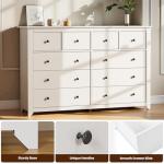 White 10-Drawer Dresser for Bedroom and Living Room