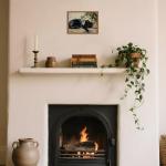 Cute Vintage Black Cat Canvas Wall Art 8x10