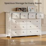 White 10-Drawer Dresser for Bedroom and Living Room
