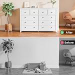 White 10-Drawer Dresser for Bedroom and Living Room