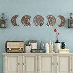 5-Piece Wooden Moon Phase Wall Art Decor