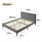 Liam Dark Grey Queen Bed Frame