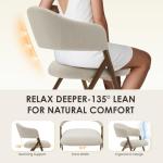 Set of 6 Modern Upholstered Dining Chairs – Beige