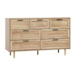 Natural 7-Drawer Tall Chest of Drawers