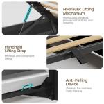 Queen Bed Frame with Storage and LED Lights