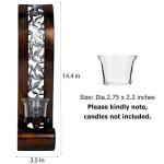 Antique Bronze Wall Sconce with Candle Holder, Set of 2