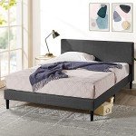 Liam Dark Grey Queen Bed Frame
