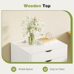 7 Drawer Rolling Storage Cabinet in Pure White