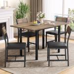 5-Piece Extendable Dining Table Set with Chairs