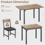 5-Piece Extendable Dining Table Set with Chairs