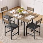 5-Piece Extendable Dining Table Set with Chairs