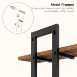 Set of 2 Floating Wall Shelves - Rustic Brown