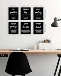 Motivational Framed Wall Art - Set of 6