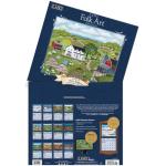 Folk Art Wall Calendar by Mary Singleton