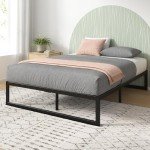Zinus Quick Lock Black King Bed Frame with Storage
