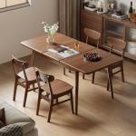 Extendable Solid Wood Dining Table for 4-8