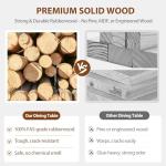 Extendable Solid Wood Dining Table for 4-8