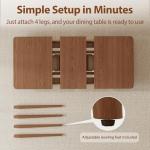 Extendable Solid Wood Dining Table for 4-8