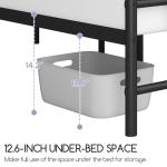 Classic Metal King Bed Frame with Iron Headboard