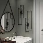 4 Pack Abstract Black Metal Wall Art Sculptures