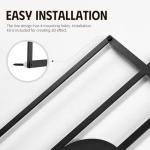 4 Pack Abstract Black Metal Wall Art Sculptures