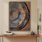 Colorful Tree Ring Canvas Wall Art Print