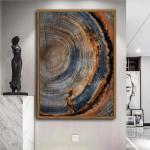 Colorful Tree Ring Canvas Wall Art Print