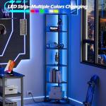 LED Corner Shelf Organizer with 6 Tiers