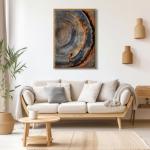 Colorful Tree Ring Canvas Wall Art Print