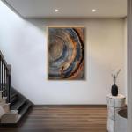 Colorful Tree Ring Canvas Wall Art Print
