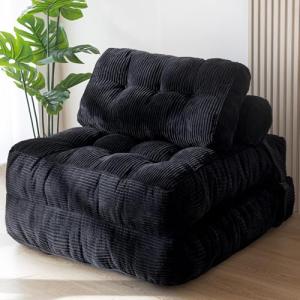 MAXYOYO Convertible Sofa Bed with Pillow, Black