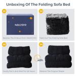 MAXYOYO Convertible Sofa Bed with Pillow, Black