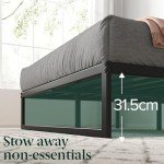 Zinus Quick Lock Black King Bed Frame with Storage
