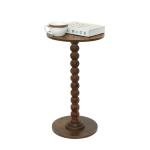 Fultyle Small Round Side Table in Rustic Brown