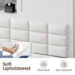 Full-Size Bed Frame with Charging Station and LED Light