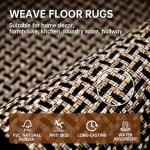 Washable Non-Skid Kitchen Rugs Set of 2