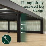 Zinus Quick Lock Black King Bed Frame with Storage